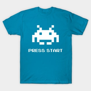 Press Start Space Invaders T-Shirt